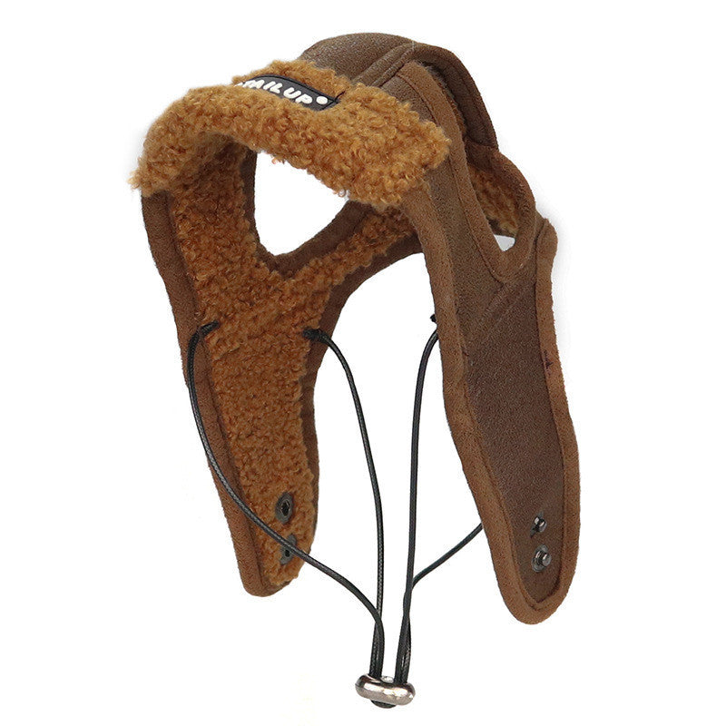 Aviator Faux Leather Winter Hat – Adjustable Fur-Lined Cap