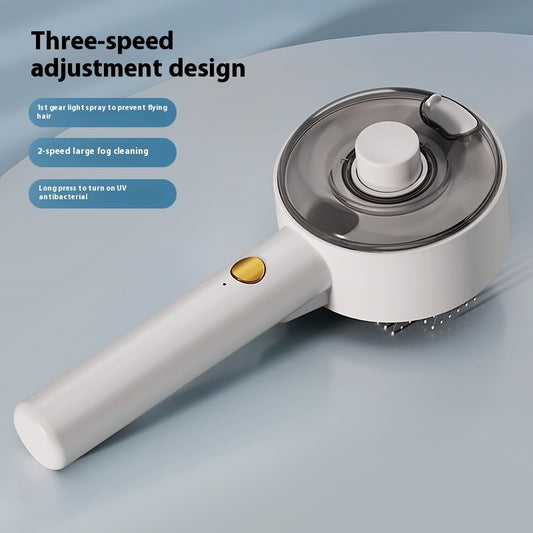 UV Sterilizing Mist Grooming Brush – Steam Spray Comb for Dogs & Cats