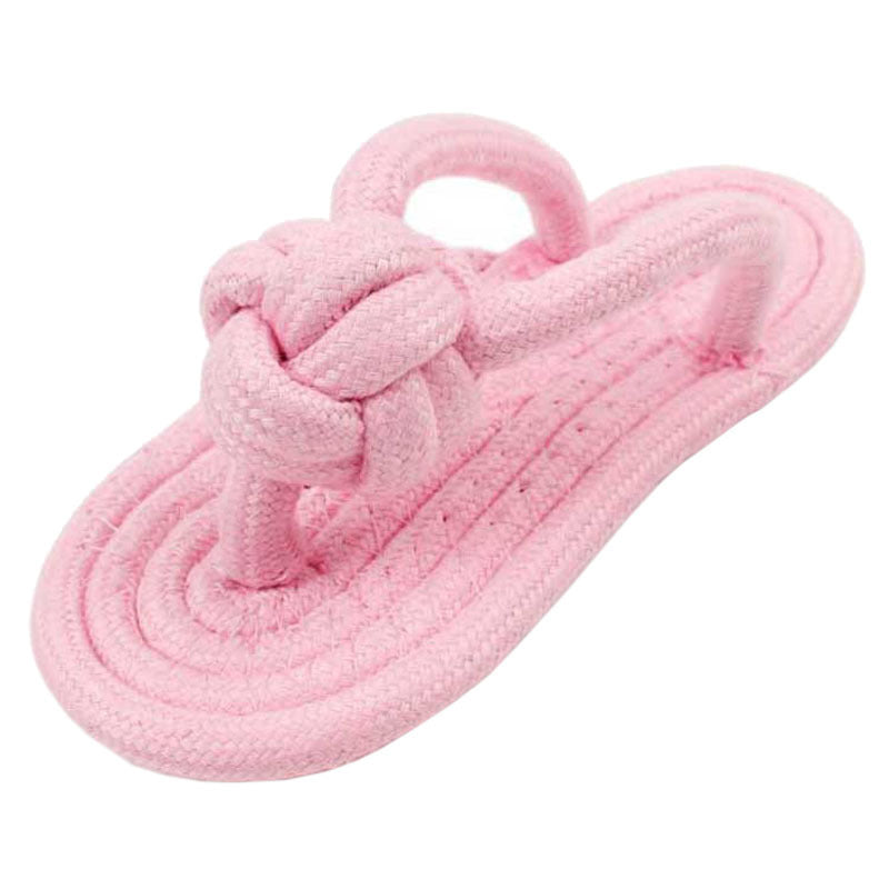 Mini Slipper Chew Toy – Multicolor Cotton Rope for Small Pets