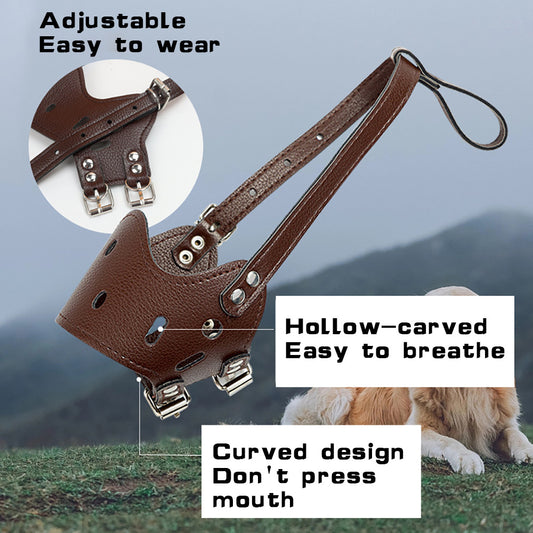 Signature Leather Dog Muzzle – Handcrafted Elegance (Fast Shipping)