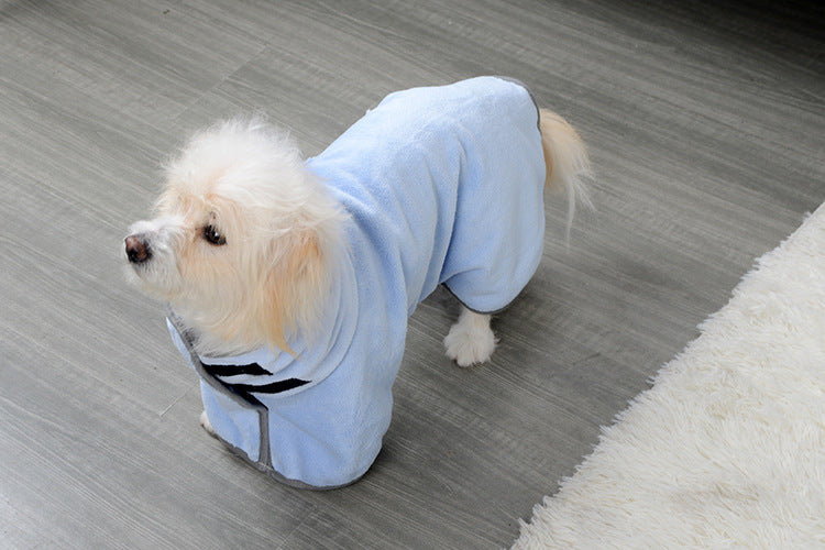 Quick-Dry Pet Bathrobe – Absorbent Towel Wrap for Dogs & Cats