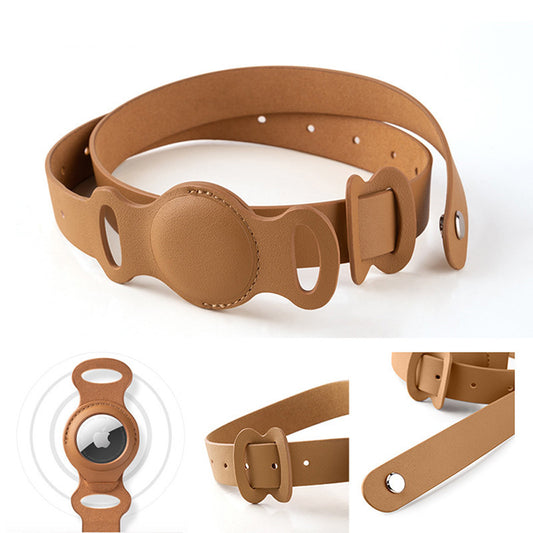 Smart AirTag Leather Collar – Secure, Sleek & Pet-Friendly