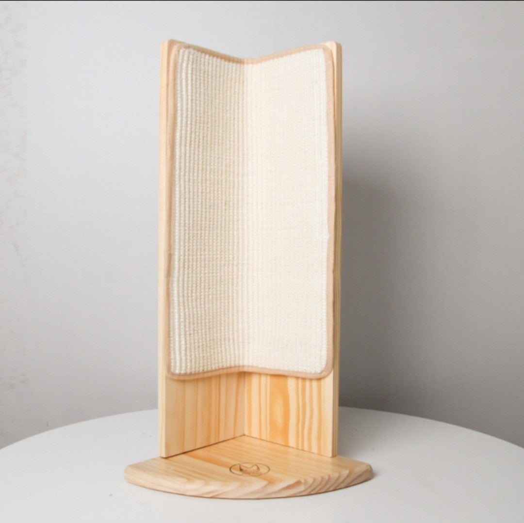 Artisan Corner Scratcher – Solid Wood Elegance