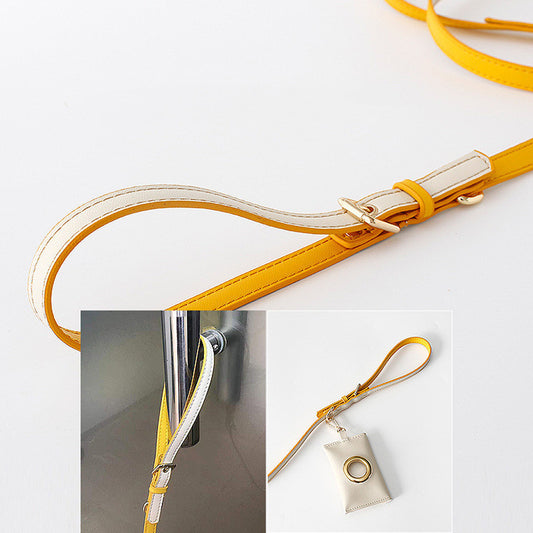 Elegant Leather Dog Leash – Multifunctional & Minimalist
