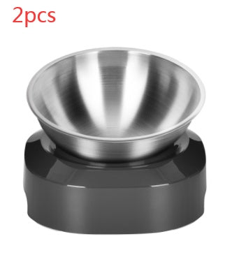 Adjustable Single or Double Stainless-Steel Pet Bowl – Anti-Slip Raised Feeder (Offer Inside!)