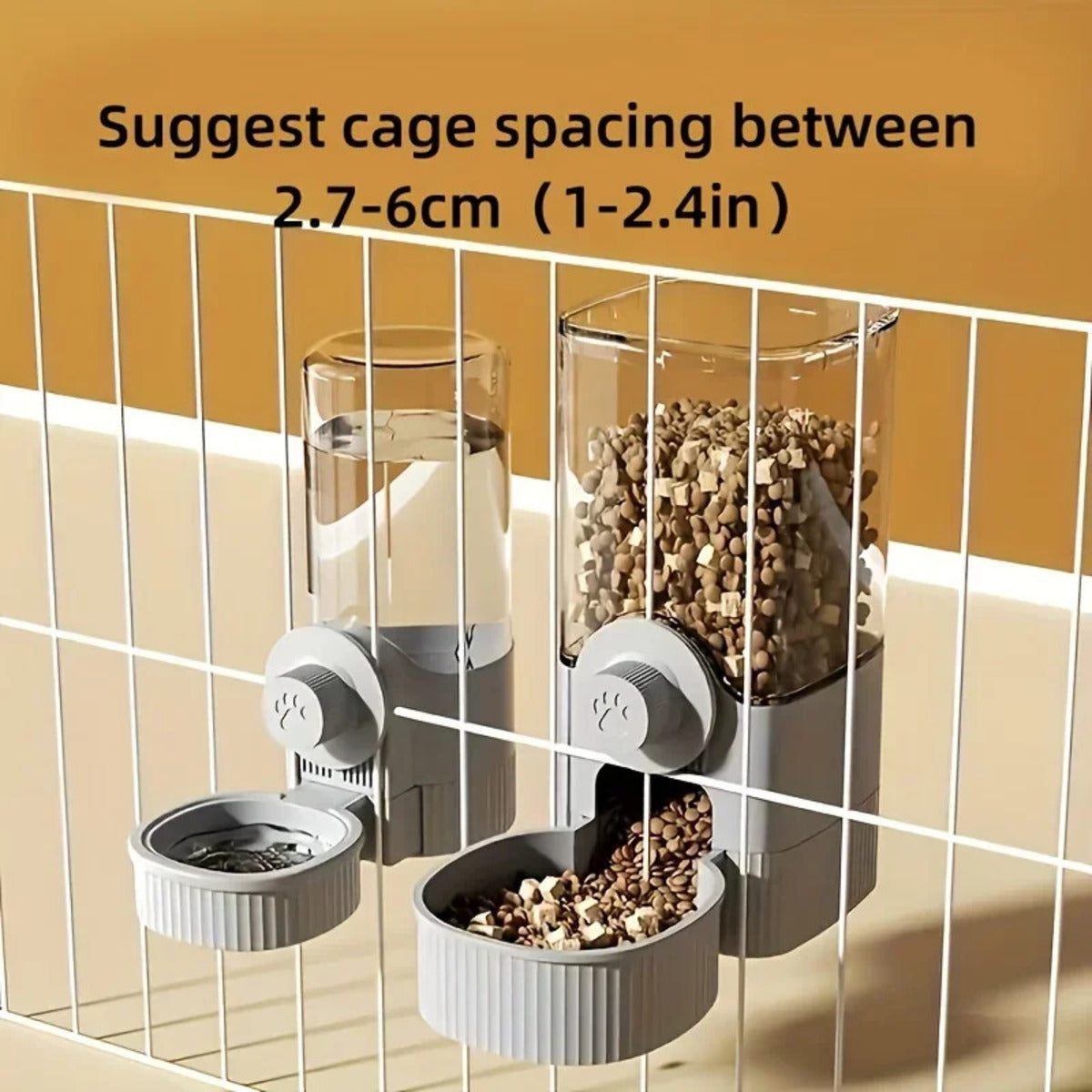Feast n Sip™ Duo Feeder – Space-Saving Bowl & Bottle for Small Pets (Fast Shipping)