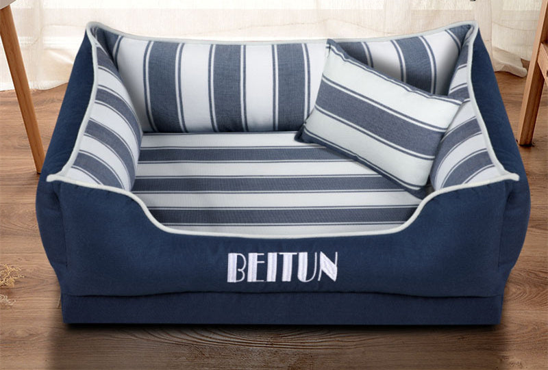 Chic Teddy Fabric Small Pet Bed – Removable & Washable Comfort for All Seasons