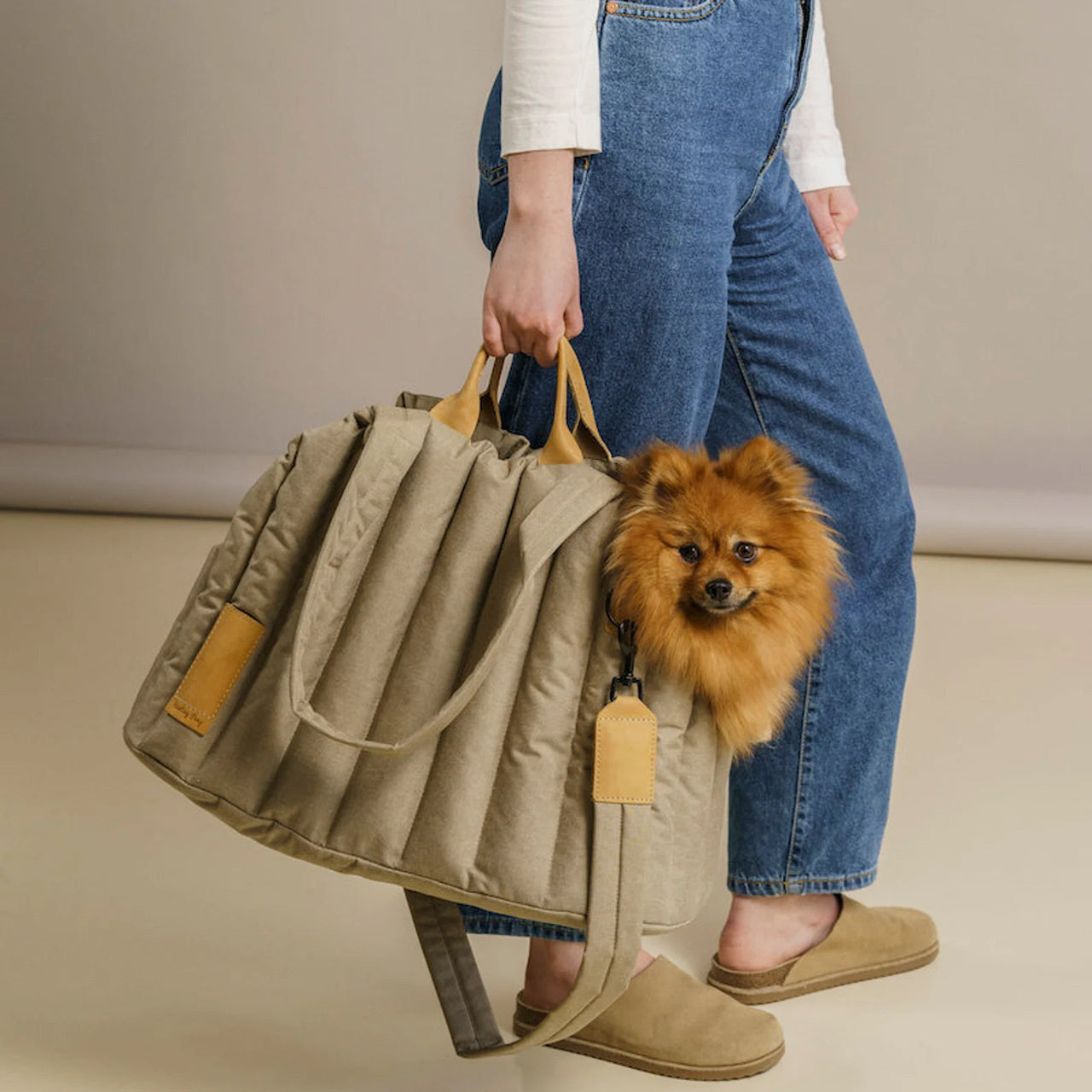 Élan Waterproof Pet Carrier – Quilted Shoulder Bag