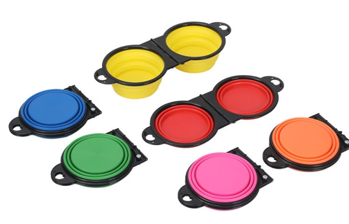 Collapsible Silicone Travel Dog Bowl – Lightweight & Colorful for Outdoor Use