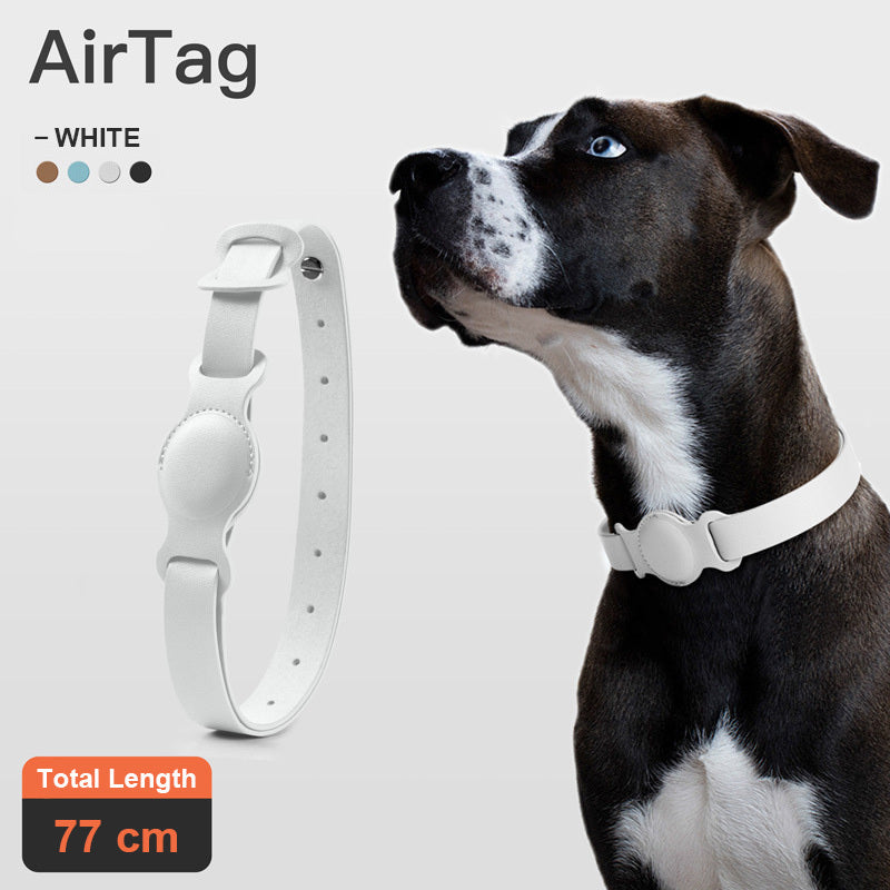 Smart AirTag Leather Collar – Secure, Sleek & Pet-Friendly