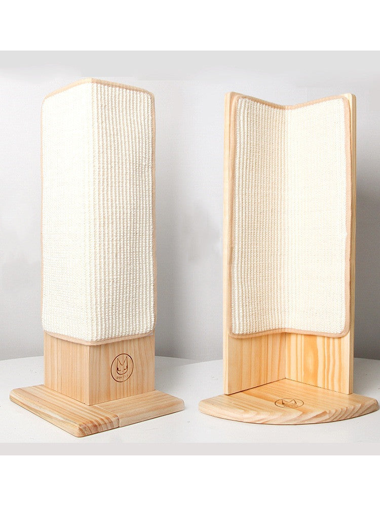 Artisan Corner Scratcher – Solid Wood Elegance