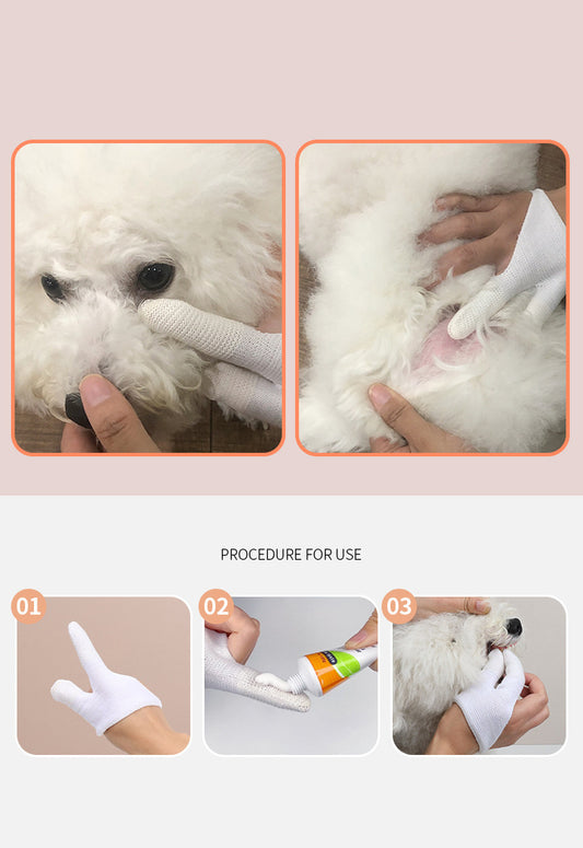Soft Finger Toothbrush Gloves – Gentle Dental Care for Dogs & Cats