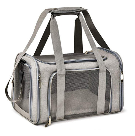 Voyager Linen Pet Carrier – Dual-Handle Travel Tote