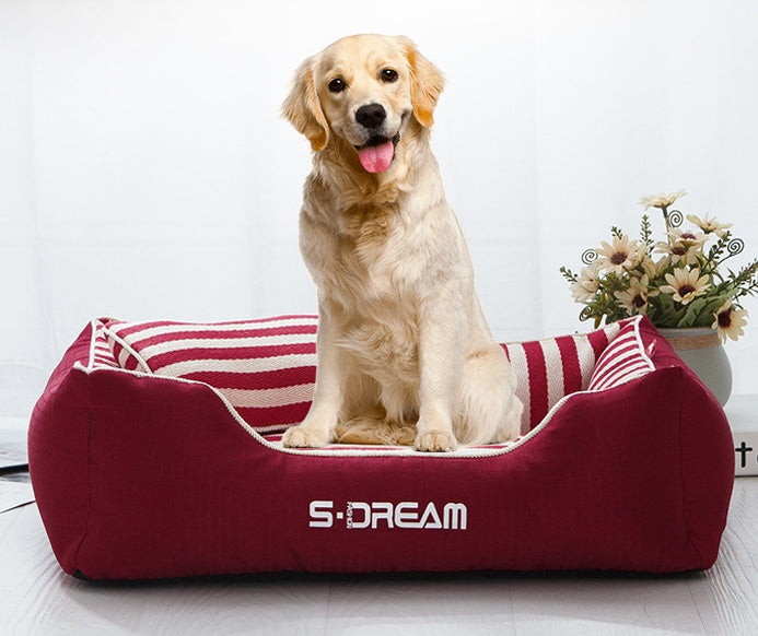 Amalfi Striped Pet Nest – Removable & Washable