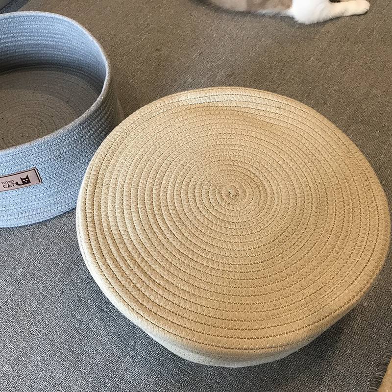 Handmade Cotton Pet Basket – Cozy Nest & Storage for Cats and Small Dogs