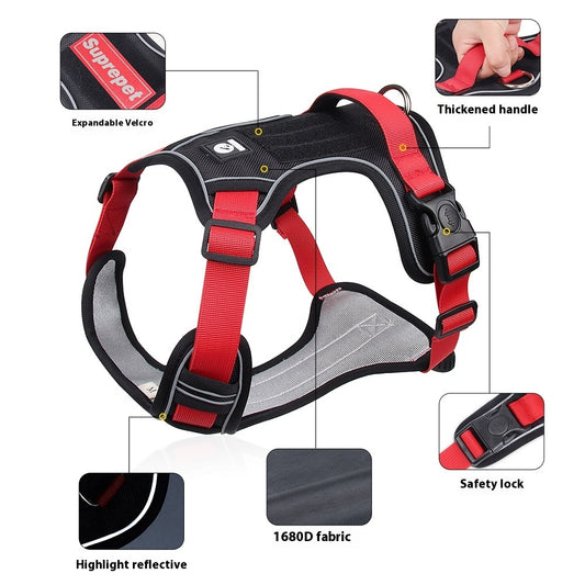 Tactical Dog Vest Harness – Durable Chest Strap for All-Weather Adventures