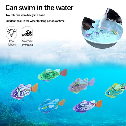 LED Electric Swimming Fish Toy – Interactive Water Fun for Cats & Kids