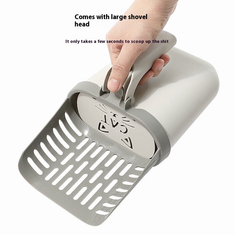 All-in-One Cat Litter Scoop with Built-In Waste Storage – Large Capacity