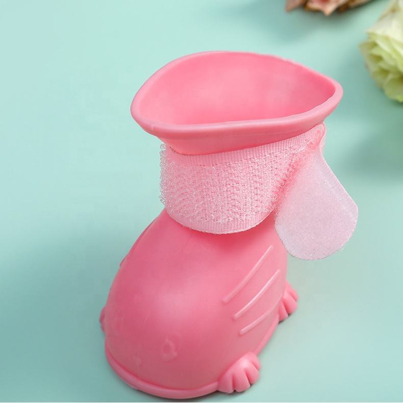 Waterproof Silicone Dog Rain Boots – 4pcs Non-Slip Pet Shoes, Soft & Flexible (Fast Shipping)