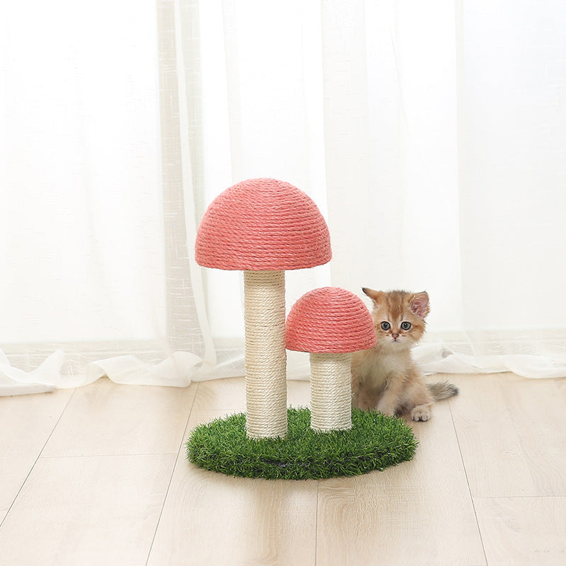 Whimsical Mushroom Cat - High Quality - Scratcher Lawn Set