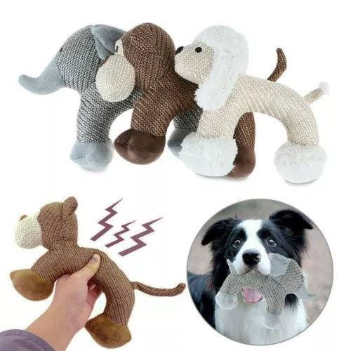 Plush Dog Chew Toys – Soft & Squeaky for Puppies and Large Dogs