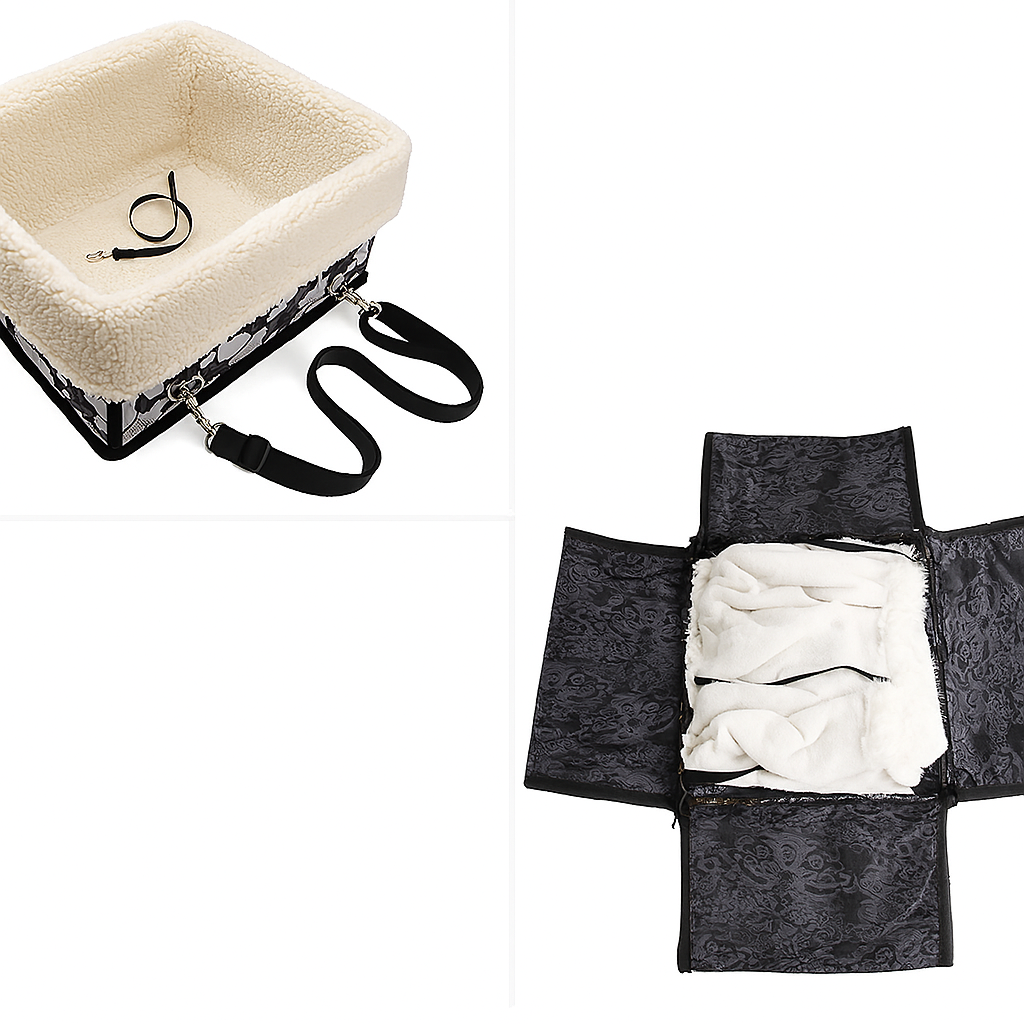 Monaco Foldable Pet Car Seat – Timeless Travel Style