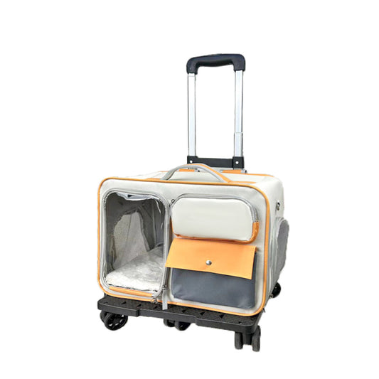 3-in-1 Pet Carrier – Convertible Trolley, Backpack & Shoulder Bag for Travel