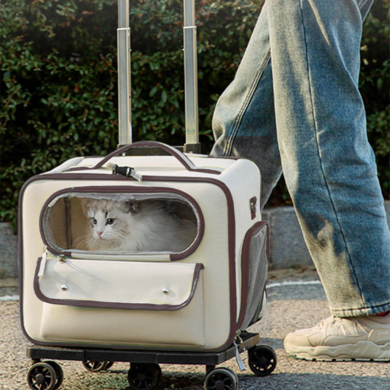 3-in-1 Pet Carrier – Convertible Trolley, Backpack & Shoulder Bag for Travel