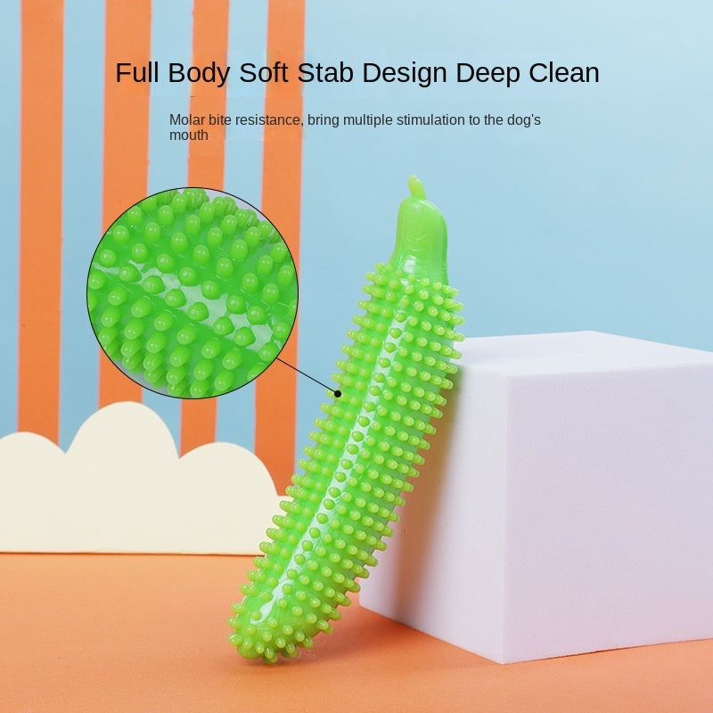 Chew-Proof Cucumber Dog Toy – Interactive Teething Relief with Vibrant Style