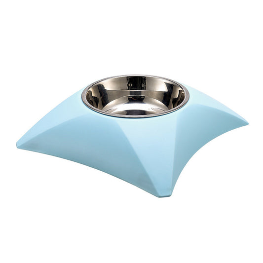 Modern Stainless Steel Pet Bowl – Minimalist Design with Splash-Free Shape