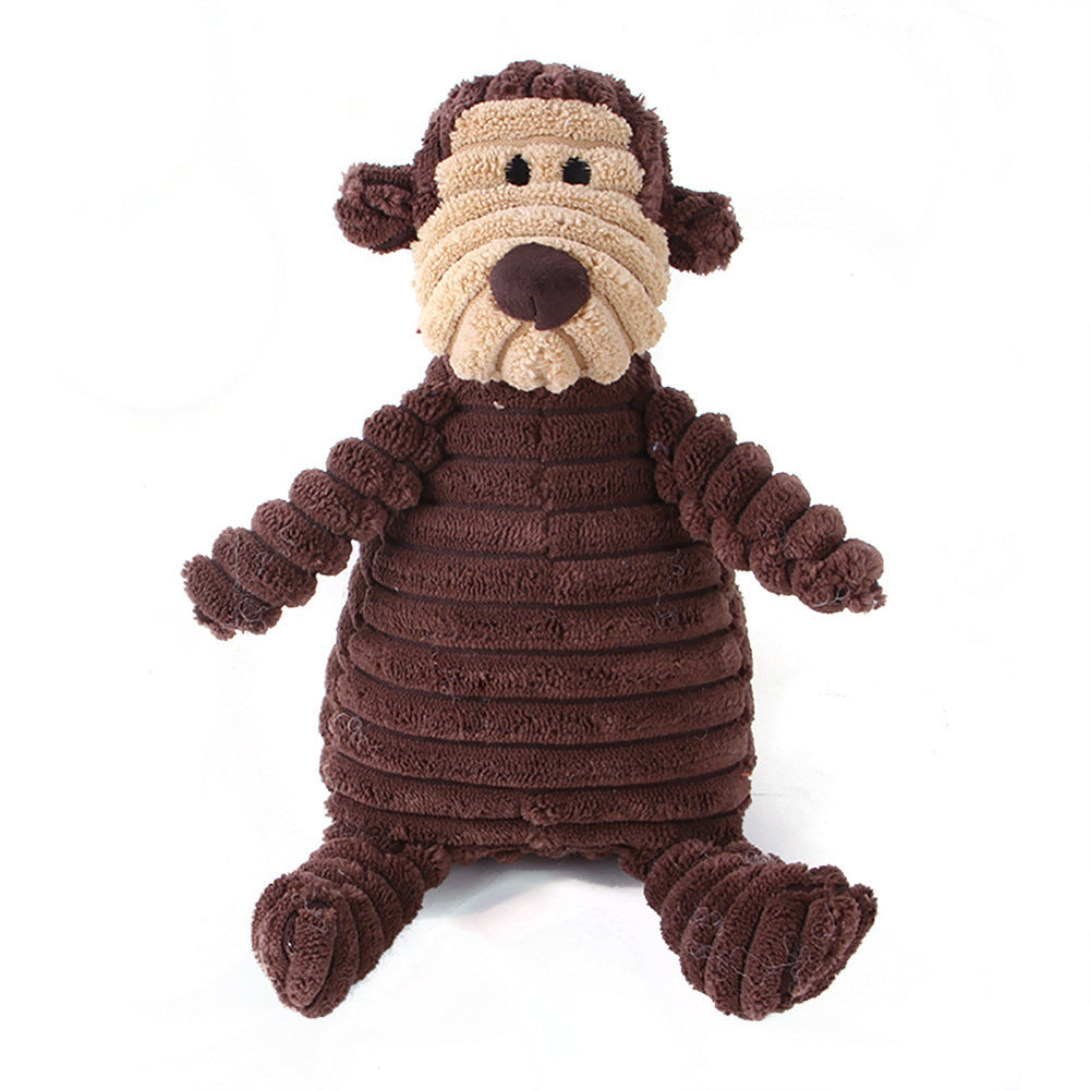 Plush Squeaky Animal Dog Toy – Adorably Durable Pet Playmate
