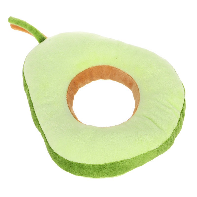 Plush Avocado & Toast Cat Headgear – Soft Protective Collar with a Playful Twist