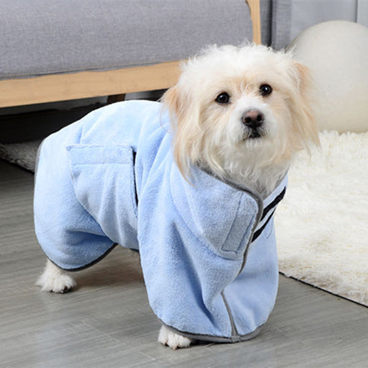 Quick-Dry Pet Bathrobe – Absorbent Towel Wrap for Dogs & Cats