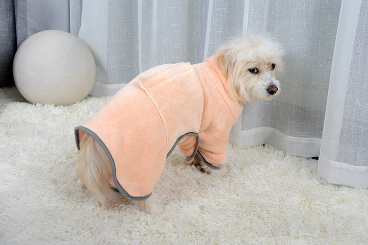 Quick-Dry Pet Bathrobe – Absorbent Towel Wrap for Dogs & Cats