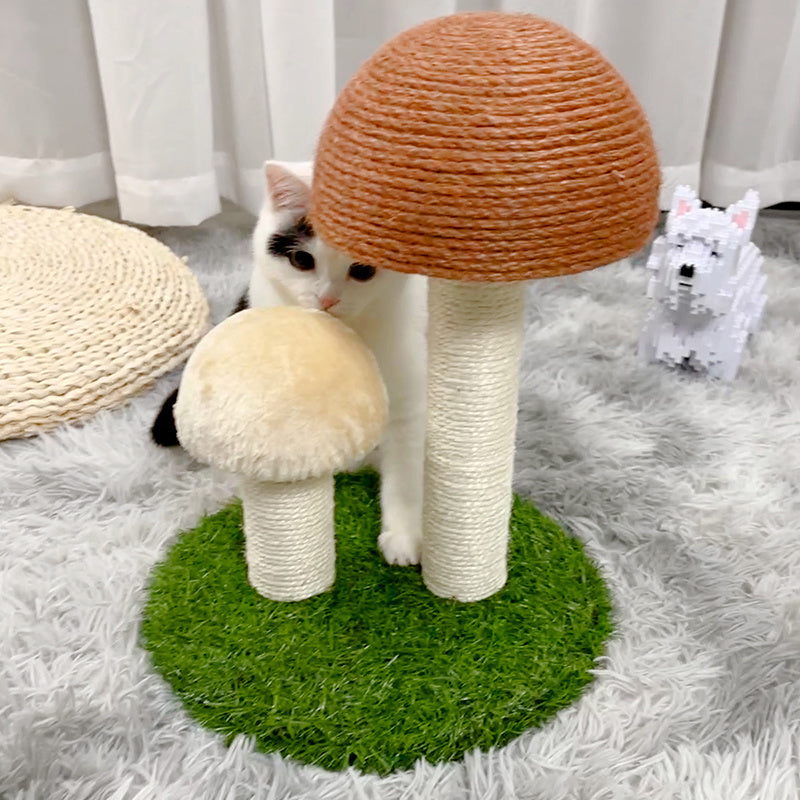 Whimsical Mushroom Cat - High Quality - Scratcher Lawn Set