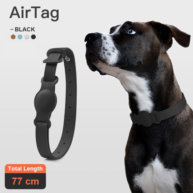 Smart AirTag Leather Collar – Secure, Sleek & Pet-Friendly