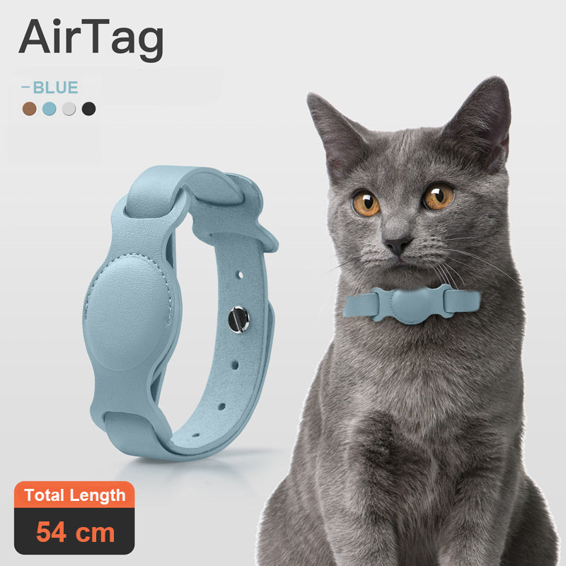 Smart AirTag Leather Collar – Secure, Sleek & Pet-Friendly