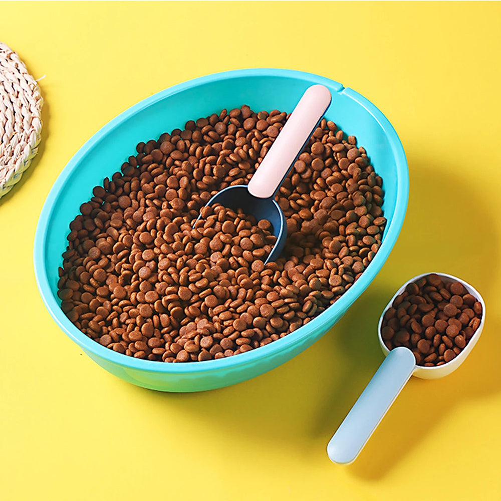 Ergonomic Pet Food Scoop With Clip Handle – Food-Grade ABS, Vibrant Colors (Fast Shipping)
