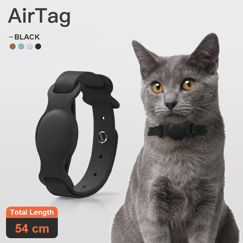 Smart AirTag Leather Collar – Secure, Sleek & Pet-Friendly