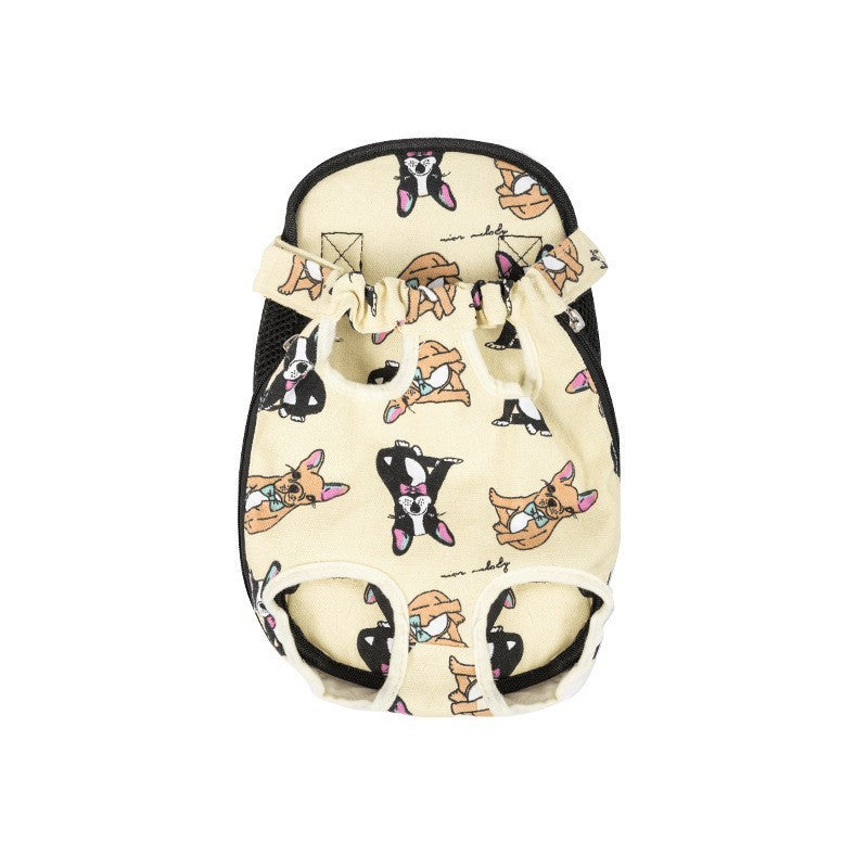 Chic Breathable Pet Travel Carrier – Front & Back Chest Bag