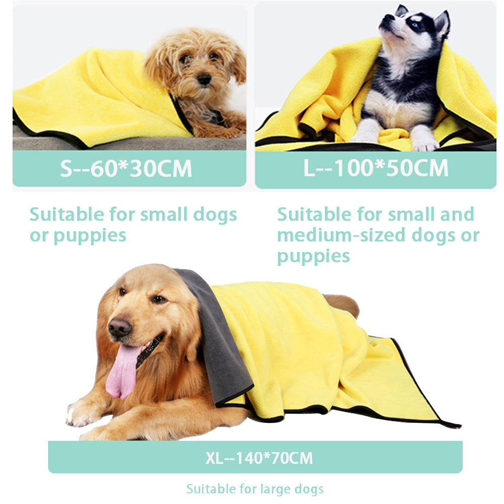 Soft Microfiber Pet Drying Towel – Super Absorbent & Quick-Dry Robe