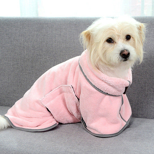 Quick-Dry Pet Bathrobe – Absorbent Towel Wrap for Dogs & Cats