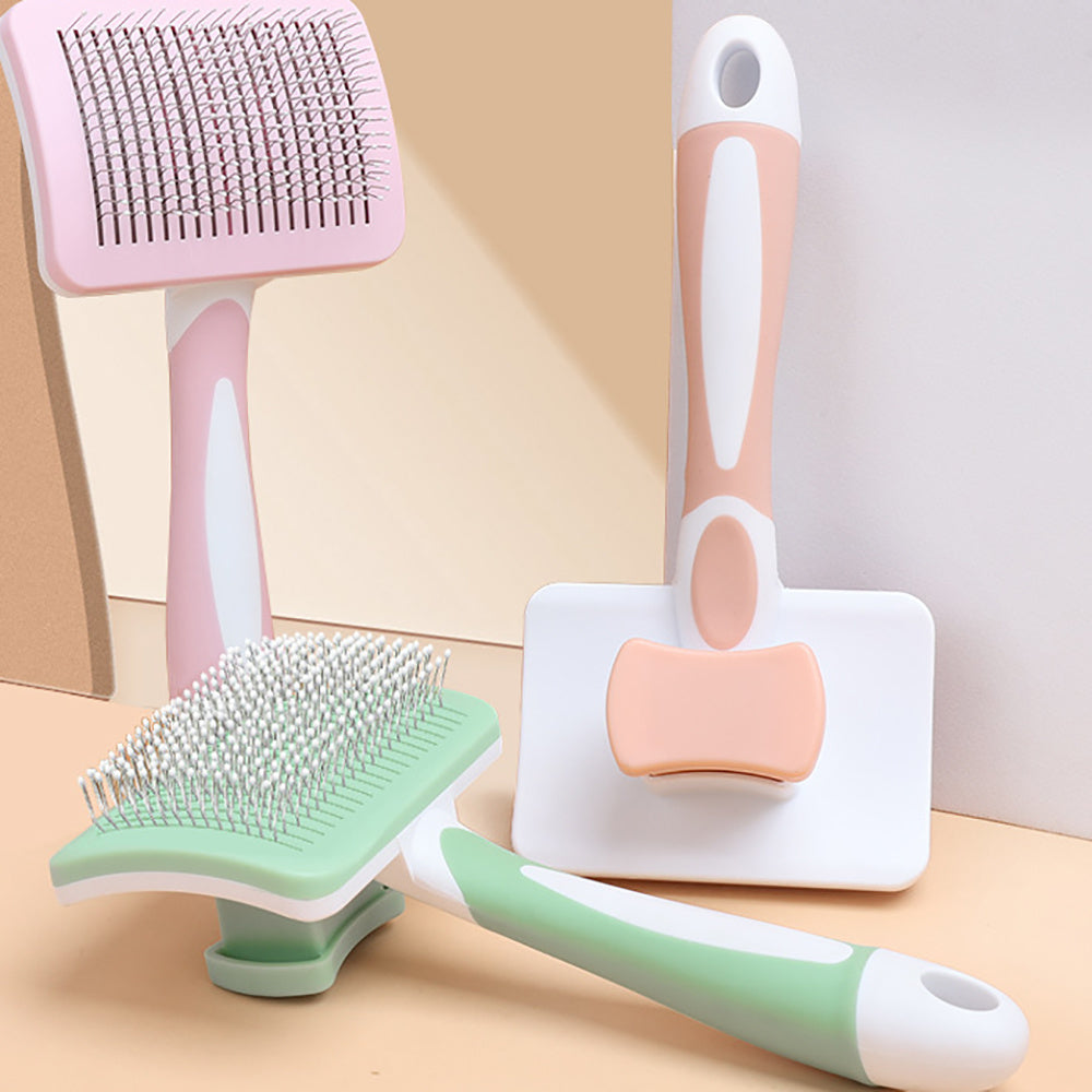 GroomPro: Self-Cleaning Slicker Brush for Dogs & Cats (Fast Shipping)