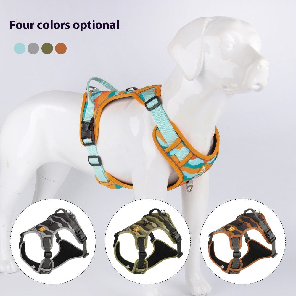 StrideSafe™ Reflective Dog Harness – Secure, Padded & Built-In Handle for Everyday Walks