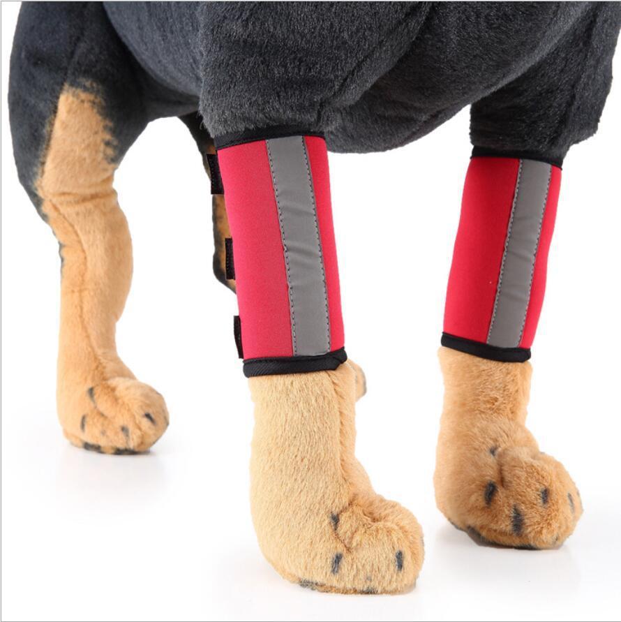 Reflective Dog Leg Braces – Protective Knee Wraps for Joint Support (Set of 2)