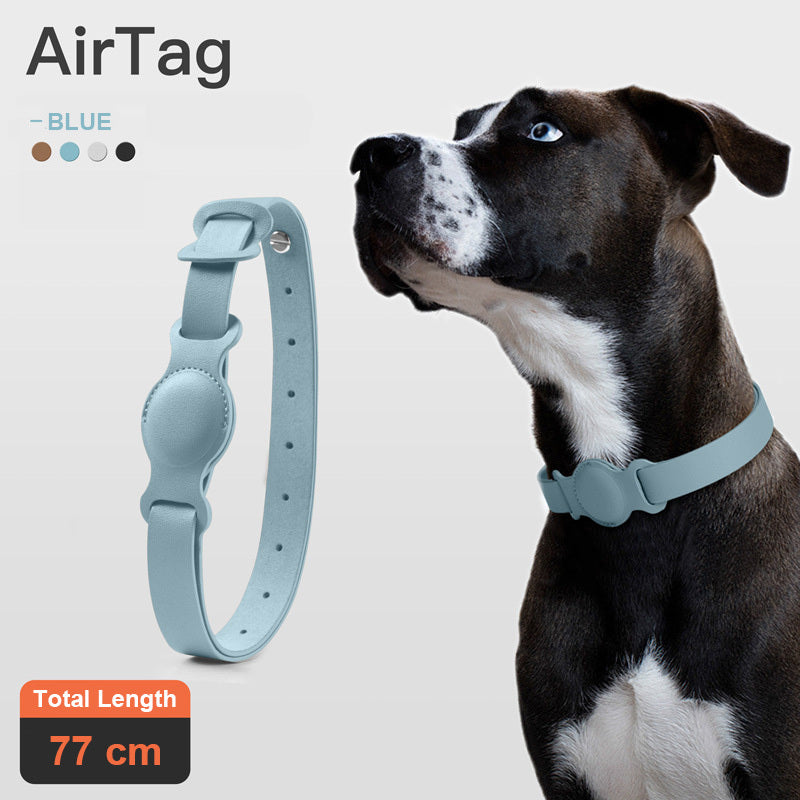 Smart AirTag Leather Collar – Secure, Sleek & Pet-Friendly