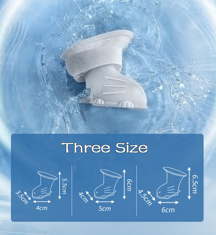 Waterproof Silicone Dog Rain Boots – 4pcs Non-Slip Pet Shoes, Soft & Flexible (Fast Shipping)