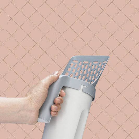 Modern Cat Litter Scoop with Built-In Waste Bin – Easy-Clean