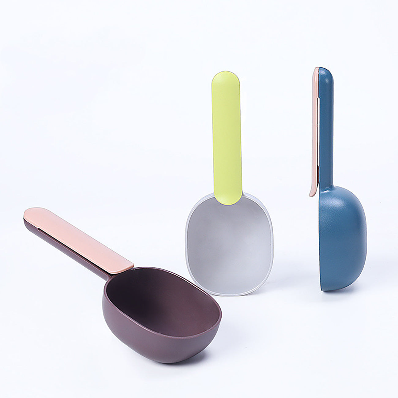 Ergonomic Pet Food Scoop With Clip Handle – Food-Grade ABS, Vibrant Colors (Fast Shipping)