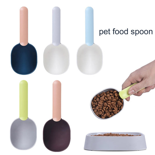 Ergonomic Pet Food Scoop With Clip Handle – Food-Grade ABS, Vibrant Colors (Fast Shipping)